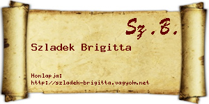 Szladek Brigitta névjegykártya